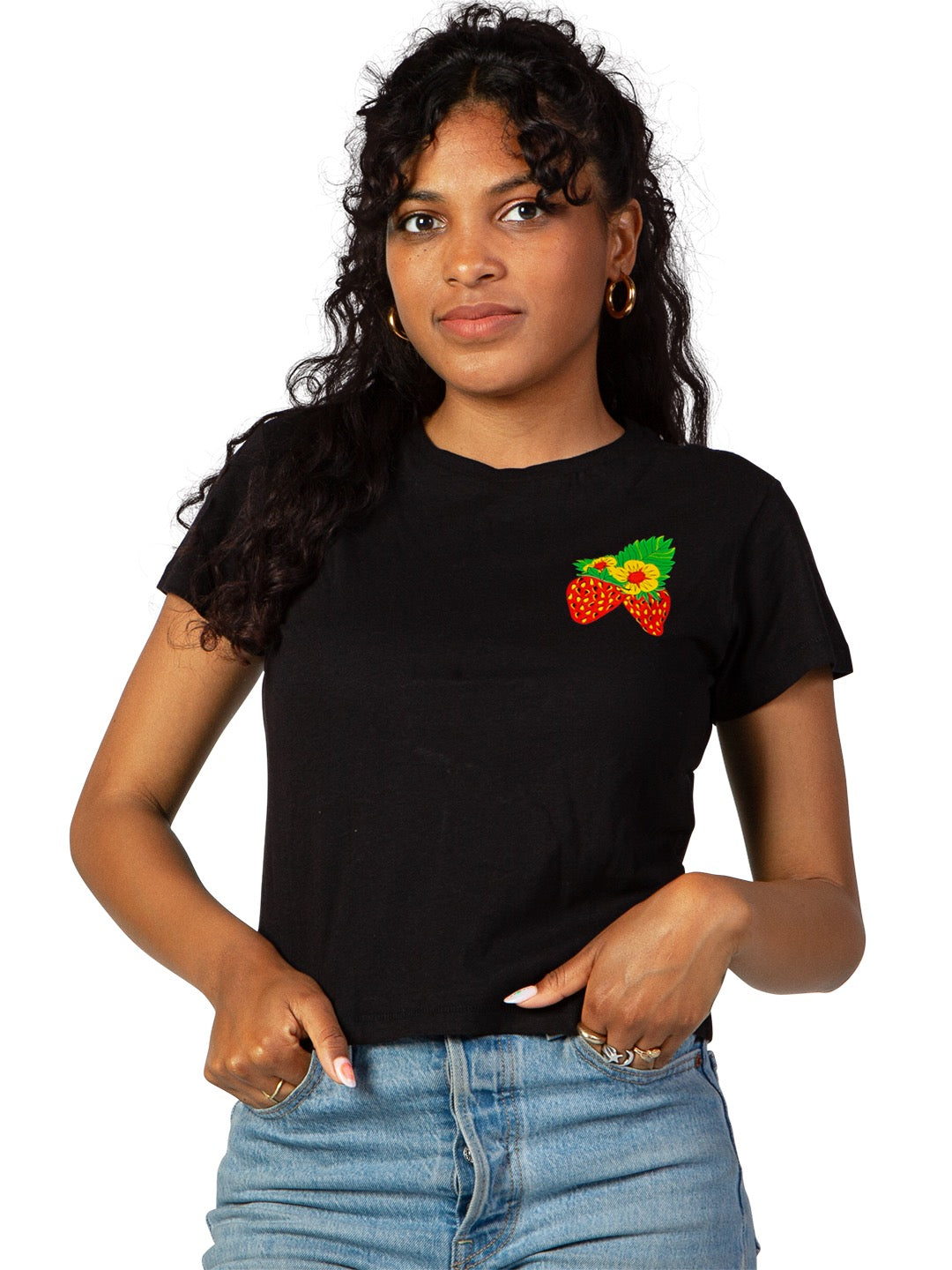 Strawberry Women's Tee by Patch Ya Later-Culk
